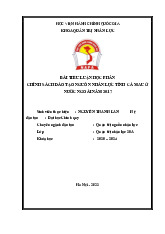 Bài tiểu luận học phần Quản trị nguồn nhân lực | Học viện Hành chính Quốc gia