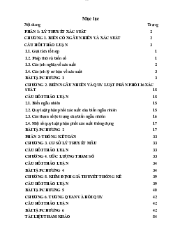 Bài tập Xác suất thống kê | Trường Đại học Giao thông Vận Tải