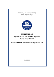 Hmong - Văn hóa tộc người H'Mong Văn hóa tôc người Việt Nam  | Đại học Sư Phạm Hà Nội