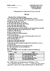 Đề thi học kỳ 2 môn Lịch sử lớp 6 năm học 2018 - 2019 - Đề số 2