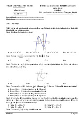 Đề giữa kì 1 Toán 12 năm 2024 – 2025 trường THPT Bắc Yên Thành – Nghệ An