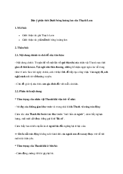 Dàn ý phân tích Dưới bóng hoàng lan (3 Mẫu) | Văn mẫu lớp 10 Chân trời sáng tạo