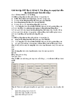 Giải bài tập SBT Địa lý 10 bài 9: Tác động của ngoại lực đến địa hình bề mặt Trái đất (tiếp)