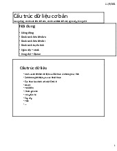 Cấu trúc dữ liệu cơ bản - Cấu trúc dữ liệu và giải thuật (ET2100) | Trường Đại học Bách khoa Hà Nội