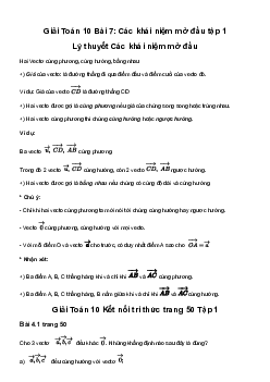 Toán 10 Bài 7: Các khái niệm mở đầu - Kết Nối Tri thức