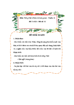 Bài tập cuối tuần Tiếng Việt lớp 4 Chân trời sáng tạo Tuần 21