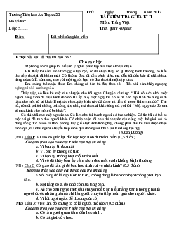 Đề thi giữa học kì 2 môn Tiếng Việt lớp 5 năm 2016-2017 trường Tiểu Học An Thạnh 2B