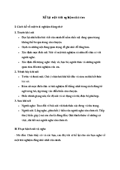 Soạn văn 6: Soạn bài Kể lại một trải nghiệm của em | Ngữ văn 6 | Kết nối tri thức