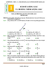 Đề kiểm tra theo bài học chủ đề hàm số lượng giác và phương trình lượng giác