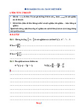 Bài Tập Toán 7 Nghiệm Của Đa Thức Một Biến Có Lời Giải