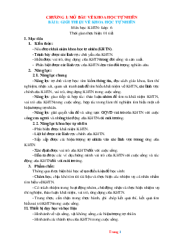 Giáo án Khoa học tự nhiên môn Vật Lí 6 cả năm sách kết nối tri thức phương pháp mới