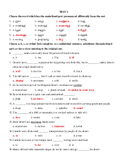 Bài tập Tiếng Anh lớp 12 Unit 9: Deserts (có đáp án) - Số 3