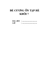 Bộ đề ôn hè lớp 7 lên lớp 8 năm 2025 (Toán, Ngữ Văn, Tiếng Anh)