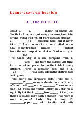 Bài Tập Nghe Đọc Viết: Jumbo Hostel và Thành Phố Tokyo | Tiếng Anh | Đại học Kinh tế - Đại học Đà Nẵng