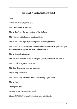 Giải Tiếng Anh 7 Unit 2: Getting Started | Global Success