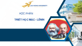 Bài giảng Chương 3 Chủ nghĩa duy vật lịch sử - phần 1 | Triết học Mác Lênin