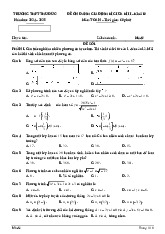 Đề ôn tập giữa kì 2 Toán 10 năm 2024 – 2025 trường THPT Thủ Đức – TP HCM có đáp án