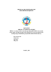 Bài tập lớn môn  tư tưởng Hồ Chí Minh | Đại học Kinh Tế Quốc Dân