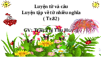 Giáo án điện tử tiếng việt 5 Chân trời sáng tạo: Luyện tập về từ nhiều nghĩa