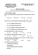 Đề tham khảo giữa kì 1 Toán 9 năm 2024 – 2025 phòng GD&ĐT Quận 3 – TP HCM