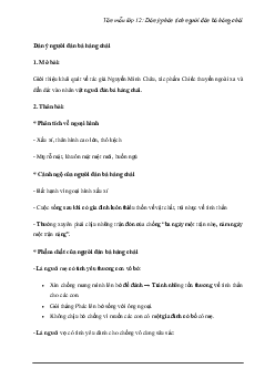 Dàn ý phân tích nhân vật người đàn bà hàng chài (11 Mẫu + Sơ đồ tư duy) | Văn mẫu lớp 12