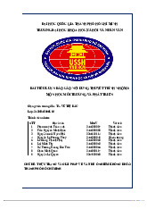 Tiểu luận Ô NHIỄM KHÔNG KHÍ TẠI TPHCM môn Môi trường và phát triển  - trường đại học Khoa học xã hội và nhân văn- Đại học Quốc Gia Thành phố Hồ Chí Minh.