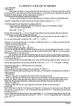Lý thuyết và bài tập từ trường Vật lý 11 (có đáp án)