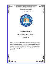 Hoạch Định Chất Lượng Sản Phẩm Áo Phông | Bài thảo luận quản trị chất lượng