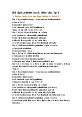 Bài tập Luyện từ và câu dành cho lớp 4