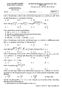 Kiểm tra định kỳ Toán 11 năm 2018 – 2019 trường Nam Tiền Hải – Thái Bình