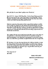 Thư cảm ơn nhà tài trợ