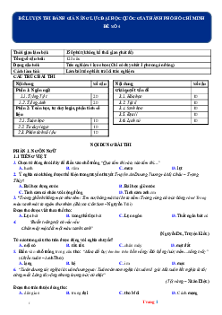 Đề thi đánh giá năng lực ĐHQG TPHCM 2022 đề số 4 (có lời giải chi tiết)