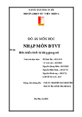Đồ án Điều khiển thiết bị bằng giọng nói môn Nhập môn Điện tử - Viễn thông | Trường Đại học Bách Khoa Hà Nội