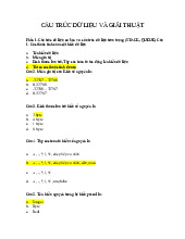 Câu hỏi ôn tập môn Cấu trúc dữ liệu và giải thuật  | Trường đại học kinh doanh và công nghệ Hà Nội