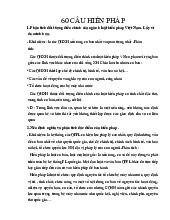 60 câu hỏi ôn tập Môn Luật Hiến Pháp | Trường Đại học Luật Hà Nội