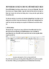 Power Bi cơ bản cho người mới bắt đầu - Tài liệu tổng hợp