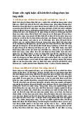 Đoạn văn nghị luận về bình tĩnh sống chọn lọc hay nhất