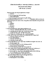 Tổng ôn thi giữa kì Sinh đại cương A1 - Sinh đại cương | Trường Đại học Khoa học Tự nhiên, Đại học Quốc gia Thành phố Hồ Chí Minh