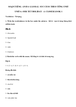 Tiếng Anh lớp 6 unit 6 A closer look 1