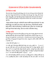 QUAN ĐIỂM CỦA QUẢN TRỊ BÁN HÀNG - Môn quản trị học - Đại Học Kinh Tế - Đại học Đà Nẵng