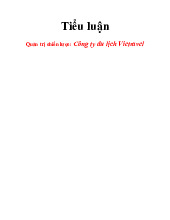 Tiểu luận Quản trị chiến lược Công ty Du lịch Vietravel | Môn Quản trị chiến lược 3 - Trường Cao đẳng Du lịch Sài Gòn