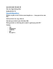 Tiểu luận Cuối kỳ: So sánh Việt Nam với Quốc tế | Môn Quan hệ kinh tế quốc tế - Đại học Ngoại Thương