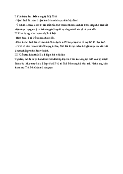 Lý thuyết địa lý lớp 6 bài 5| Chân trời sáng tạo