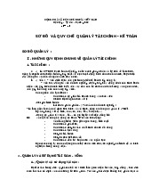 Sơ đồ  và quy chế  quản lý tài chính - kế toán | Học viện Nông nghiệp Việt Nam