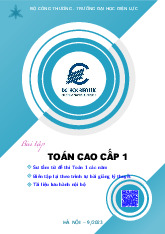 Bài tập theo chương môn Toán cao cấp 1 | Trường Đại học Điện Lực