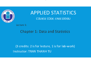 Lecture 1 - ENEE1006IU