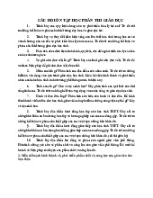 Câu hỏi ôn tập tâm lý học giáo dục: Phát triển tâm lý và phẩm chất giáo viên | Trường Đại học Sư phạm, Đại học Đà Nẵng