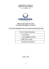 Dự án kinh doanh cửa hàng bán bánh kẹo Hàn Quốc | Bài tiểu luận kết thúc học phần Kỹ năng Khởi nghiệp và lãnh đạo | Trường Đại học Phenikaa