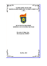 Đề cương Ôn Thi Cuối Kỳ Môn Cơ Sở Văn Hóa Việt Nam | Trường Đại học Khoa Học Xã Hội và Nhân Văn, Đại học Quốc gia Hà Nội