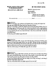 Đề thi chính thức môn Nguyên lý kế toán - NLKT CK 30/05